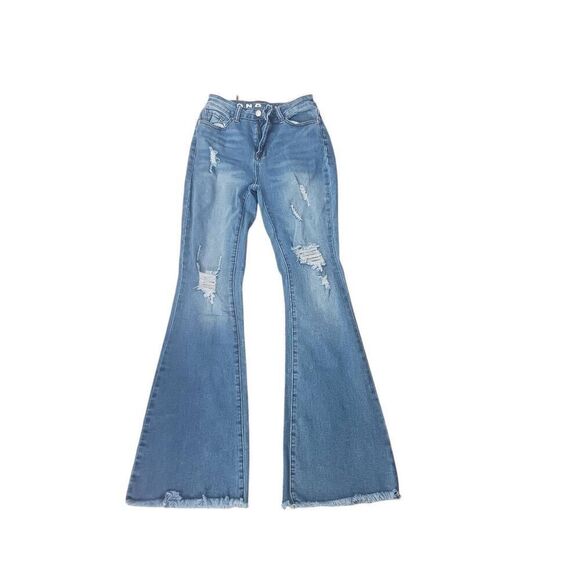 Song fit and flare 5 / 27 dark wash raw hem - Picture 1 of 3